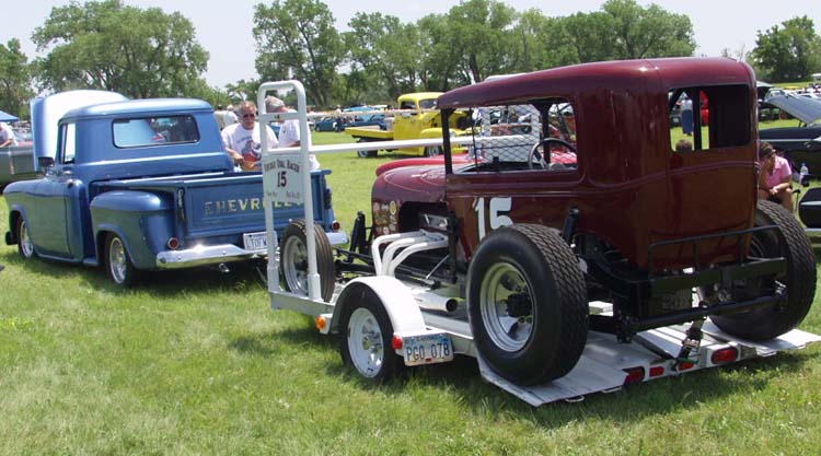 57 Chevy Pickup & Vintage Oval Racer